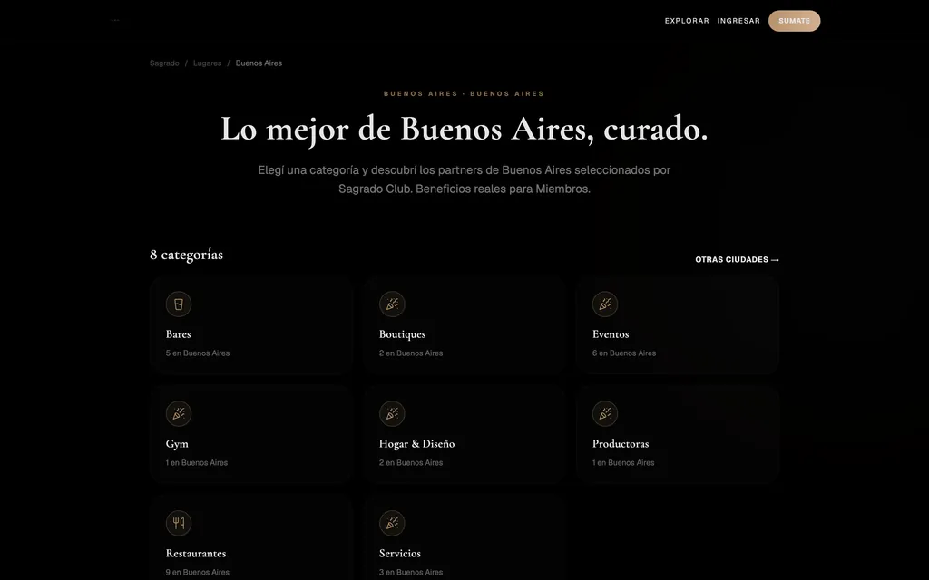 Categorías de partners en Buenos Aires